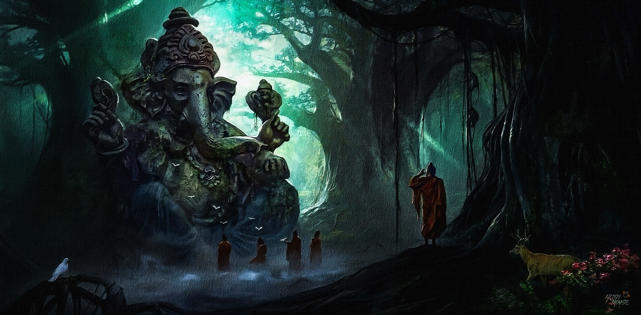 AM-GG-143—Unexplored-Ruins-Lord-Ganesha – Artsymouse